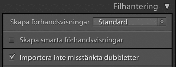 Importera i Lightroom