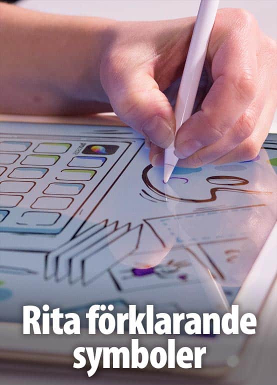 Rita förklarande symboler