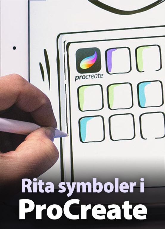 Rita symboler i Procreate