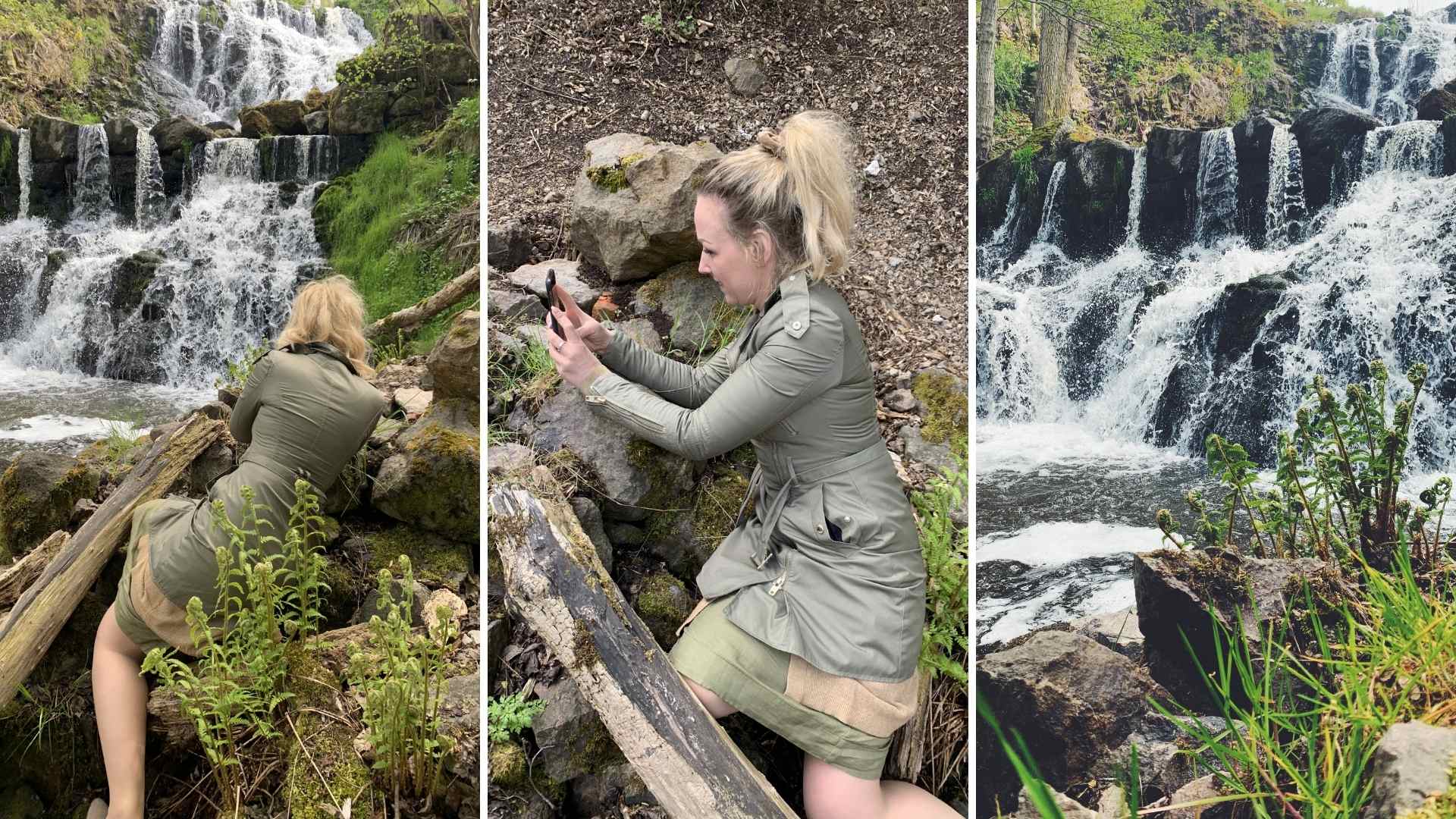 Illustration av fotografering i damsadelställning