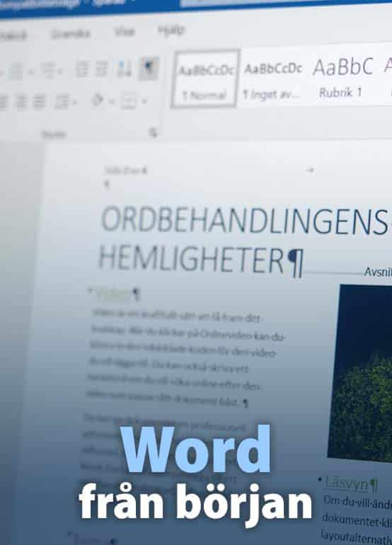 Word från början