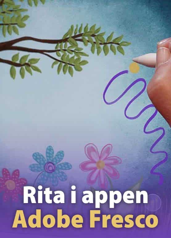 Rita i appen Adobe Fresco
