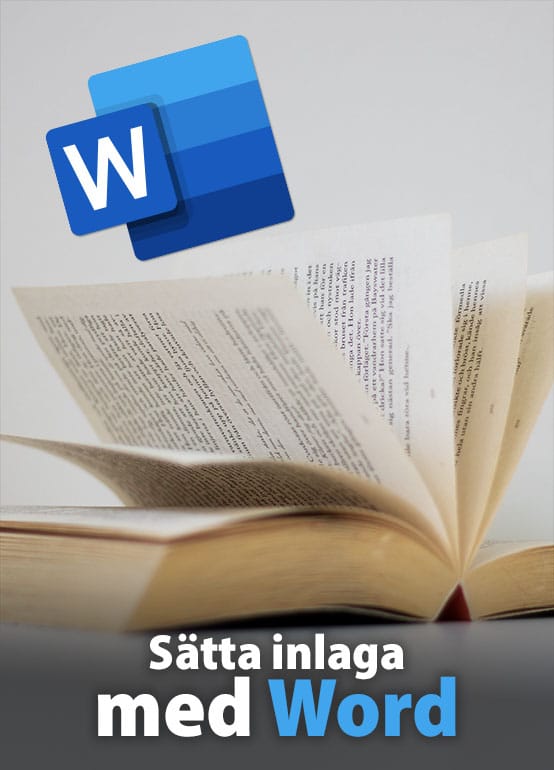 Sätta bokinlaga med Word