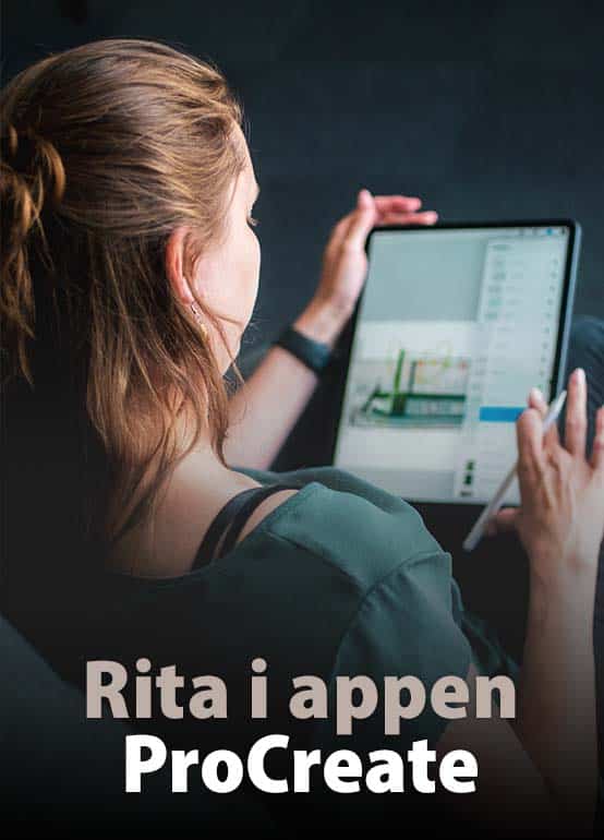Rita i appen Procreate