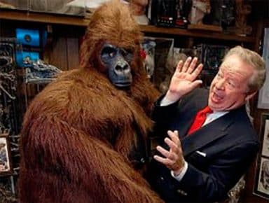 Philip Morris med en modernare gorilladräkt.