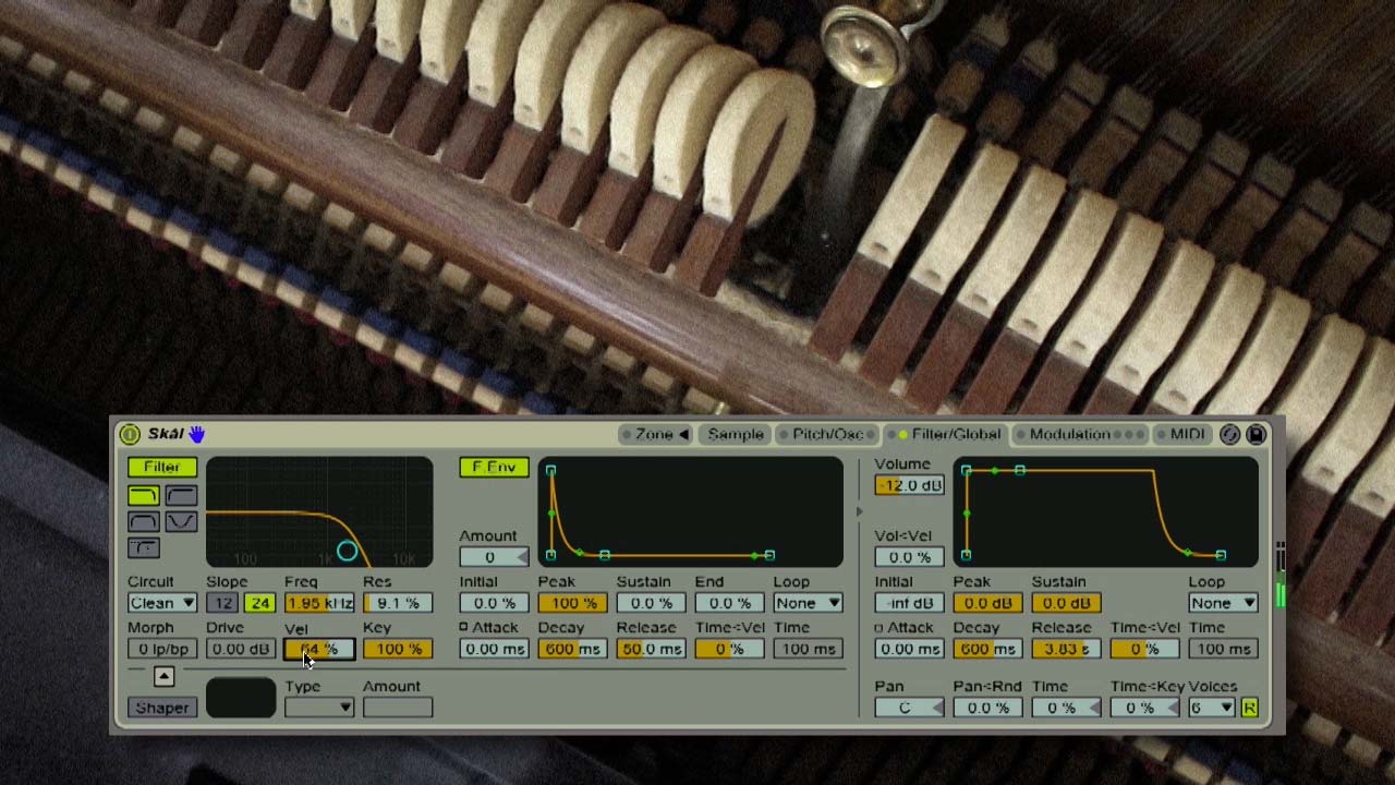 Ett enkelt instrument i Sampler Samplingar i Ableton Live